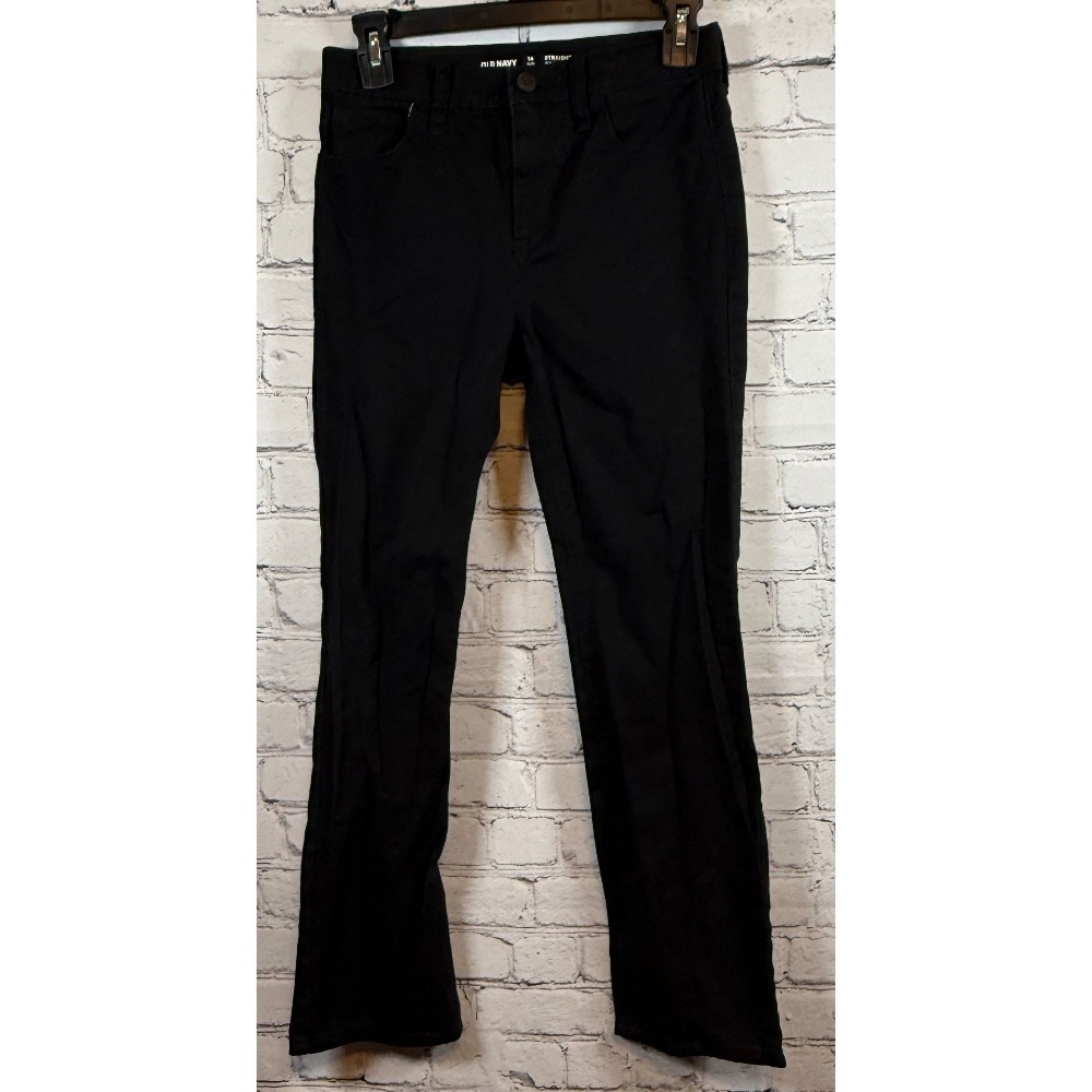 Old Navy Black Straight Slim Built-In Tough Pants Size 14 Youth‎